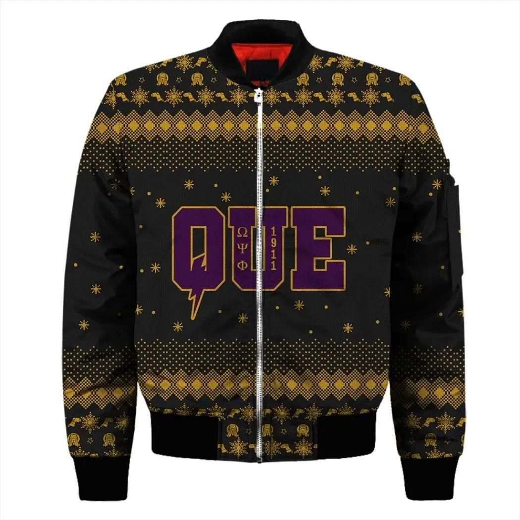 Africa Zone Jacket - Lux Que Thunder Omega Psi Phi Sleeve Zip Bomber Jacket J5 Bomber Jacket Africa Zone Jacket - Lux Que Thunder Omega Psi Phi Sleeve Zip Bomber Jacket J5 Bomber Jacket