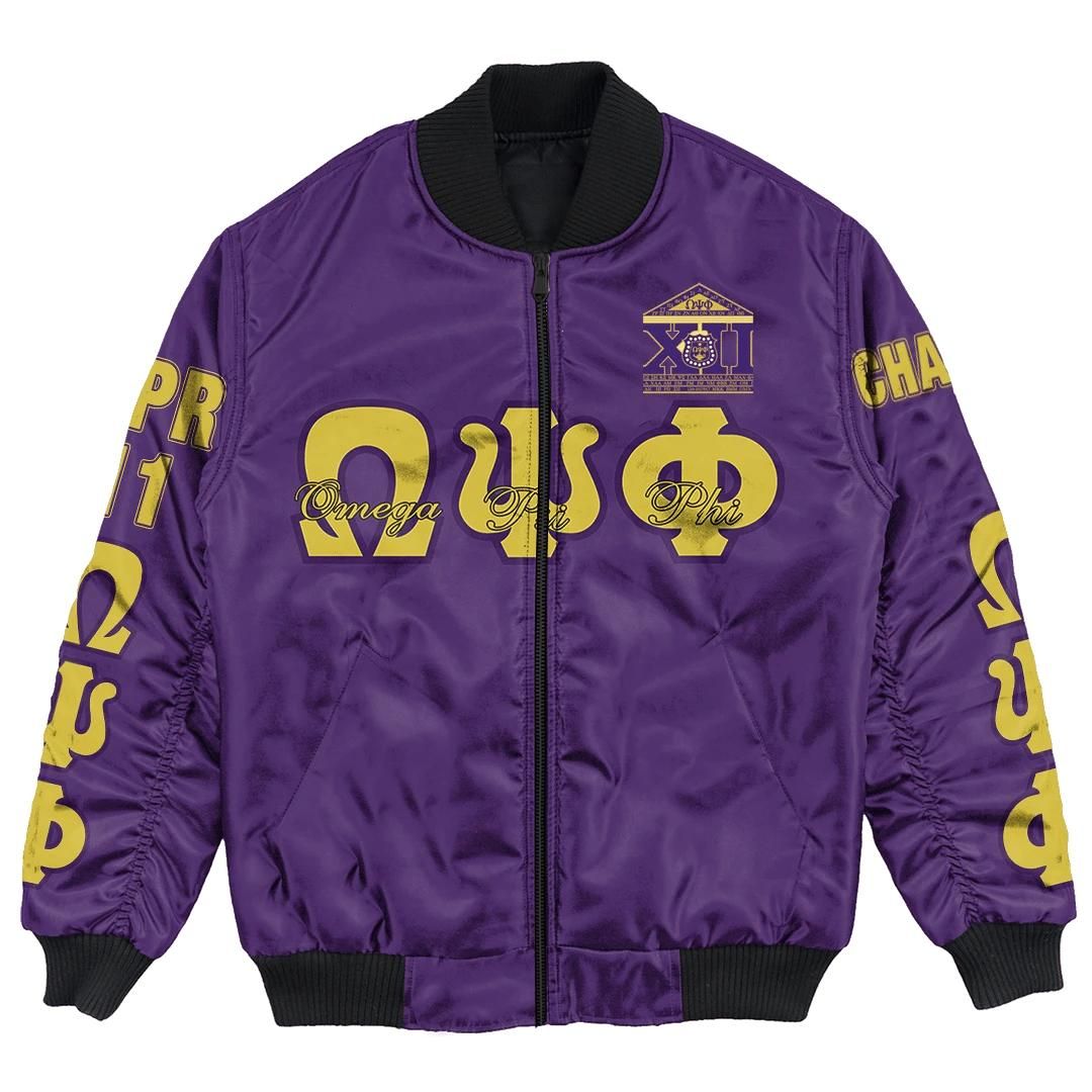 Africa Zone Jacket - Omega Psi Phi - 12Th District Bomber Jacket A7 Bomber Jacket Africa Zone Jacket - Omega Psi Phi - 12Th District Bomber Jacket A7 Bomber Jacket