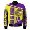 Africa Zone Jacket - Omega Psi Phi 1911 Muscle Bulldog Sleeve Zip Bomber Jacket J5 Bomber Jacket