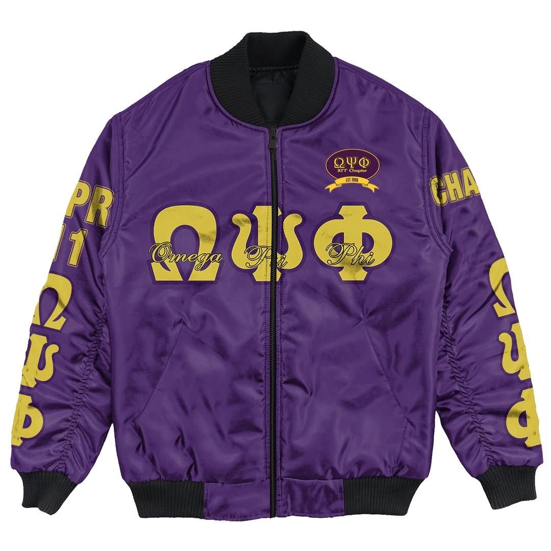 Africa Zone Jacket - Omega Psi Phi - Chi Gamma Gamma Bomber Jacket A7 Bomber Jacket Africa Zone Jacket - Omega Psi Phi - Chi Gamma Gamma Bomber Jacket A7 Bomber Jacket
