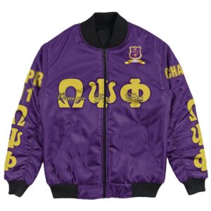 Africa Zone Jacket - Omega Psi Phi - Chi Mu Mu Chapter Bomber Jacket A7 Bomber Jacket