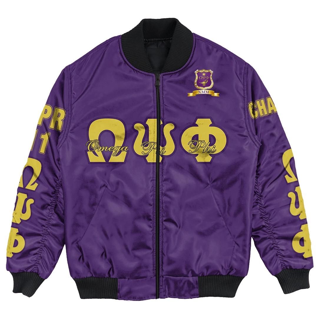 Africa Zone Jacket - Omega Psi Phi - Chi Mu Mu Chapter Bomber Jacket A7 Bomber Jacket Africa Zone Jacket - Omega Psi Phi - Chi Mu Mu Chapter Bomber Jacket A7 Bomber Jacket