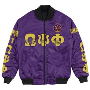 Africa Zone Jacket - Omega Psi Phi - Chi Phi Chapter Bomber Jacket A7 Bomber Jacket