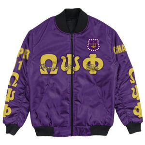 Africa Zone Jacket - Omega Psi Phi - December 1925 Bulletin Bomber Jacket A7 Bomber Jacket