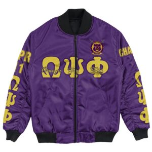 Africa Zone Jacket - Omega Psi Phi - Epsilon Zeta Chapter Bomber Jacket A7 Bomber Jacket