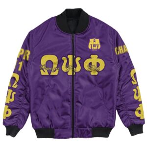 Africa Zone Jacket - Omega Psi Phi - Iota Upsilon Chapter Bomber Jacket A7 Bomber Jacket