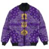 Africa Zone Jacket - Omega Psi Phi Paisley Style Bomber Jackets A31 Bomber Jacket
