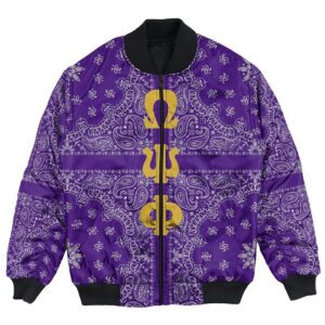 Africa Zone Jacket - Omega Psi Phi Paisley Style Bomber Jackets A31 Bomber Jacket