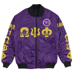 Africa Zone Jacket - Omega Psi Phi - Psi Iota Chapter Bomber Jacket A7 Bomber Jacket