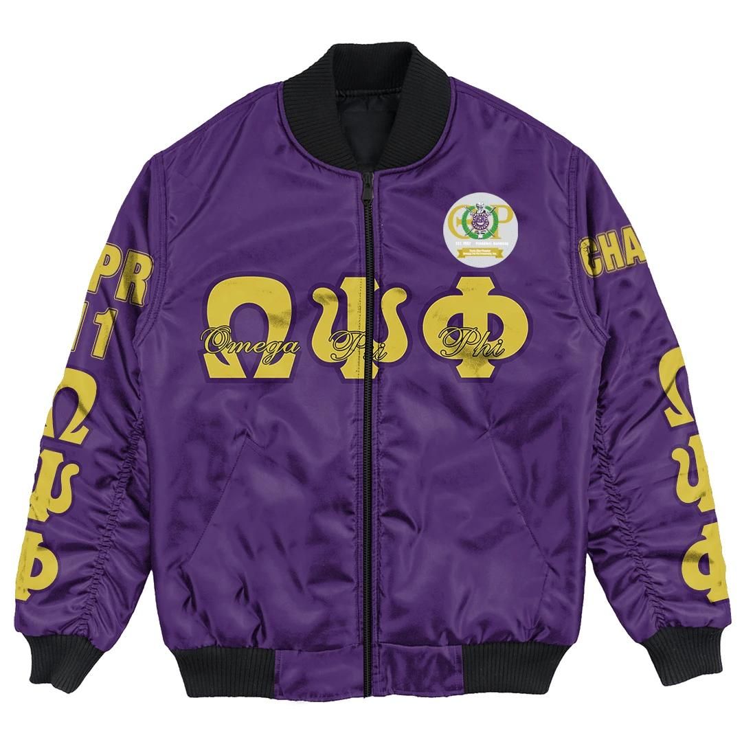 Africa Zone Jacket - Omega Psi Phi - Theta Rho International Chapter Bomber Jacket A7 Bomber Jacket Africa Zone Jacket - Omega Psi Phi - Theta Rho International Chapter Bomber Jacket A7 Bomber Jacket