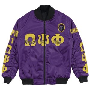 Africa Zone Jacket - Omega Psi Phi - Upsilon Phi Chapter Bomber Jacket A7 Bomber Jacket