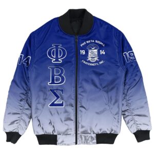 Africa Zone Jacket - Phi Beta Sigma Gradient Bomber Jackets A31 Bomber Jacket