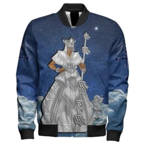 Africa Zone Jacket - Yoruba Orisha Obatala Sleeve Zip Bomber Jacket J09 Bomber Jacket