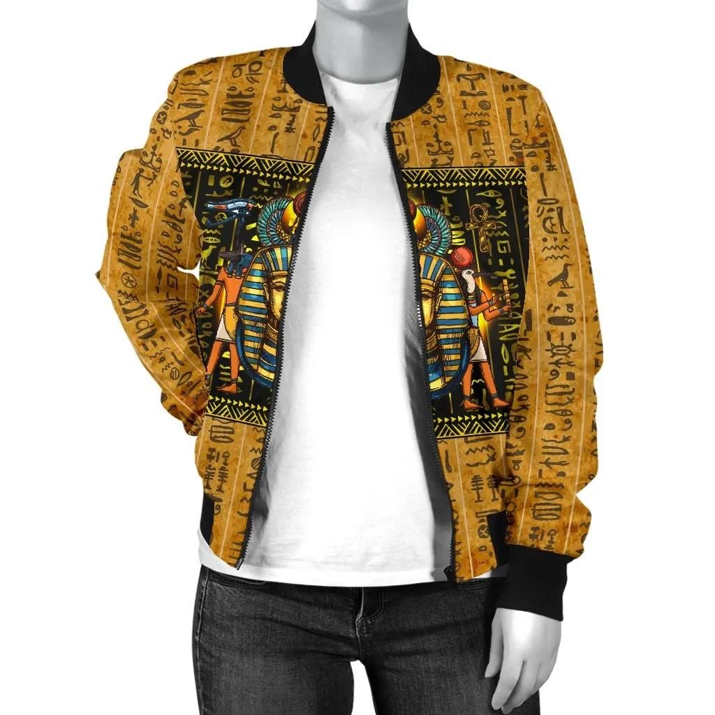 African-Womens-Bomber-Jacket-Mysteries-Of-Ancient-Egypt-BN18-Bomber-Jacket-2