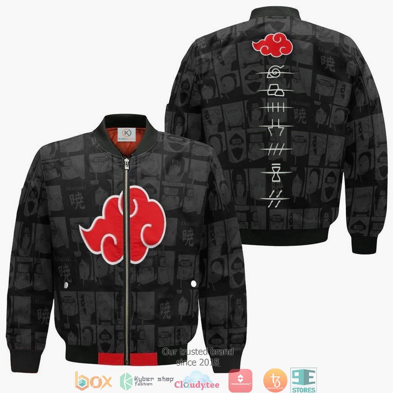 Akatsuki Cloud Akatsuki Village Naruto Anime 3D Bomber Jacket Akatsuki Cloud Akatsuki Village Naruto Anime 3D Bomber Jacket