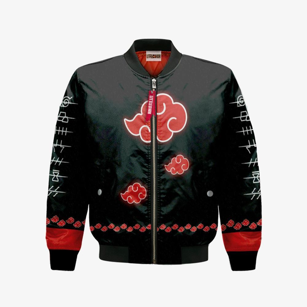 Akatsuki Cloud Bomber Jacket Custom Akatsuki Symbol Cosplay Costumes Bomber Jacket Akatsuki Cloud Bomber Jacket Custom Akatsuki Symbol Cosplay Costumes Bomber Jacket