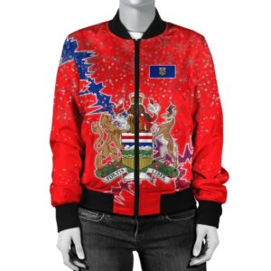 Alberta Christmas Coat Of Arms Women Bomber Jacket X Style J78 Bomber Jacket