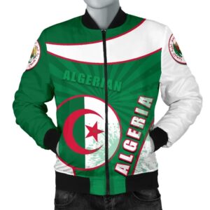 Algeria Men's Bomber Jacket Circle Stripes Flag Special K13 Bomber Jacket