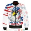 American Flag Eagle Merica Bomber Jacket