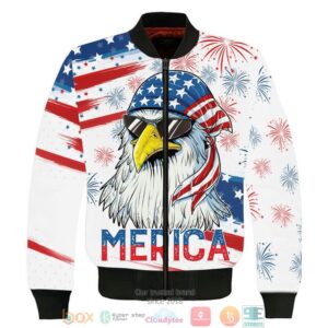 American Flag Eagle Merica Bomber Jacket