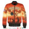 American Flag Veteran Never Forget Our Fallen Heroes Bomber Jacket