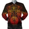 American Samoa Polynesian Bomber Jacket (Men) - Red Turtle Manta Ray - BN18 Bomber Jacket