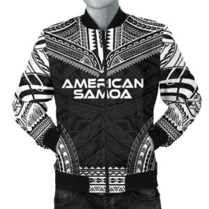 American Samoa Polynesian Chief Men's Bomber Jacket - Black Version - Bn10 Bomber Jacket