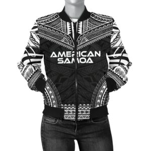 American Samoa Polynesian Chief Women'S Bomber Jacket - Black Version - Bn10 Bomber Jacket