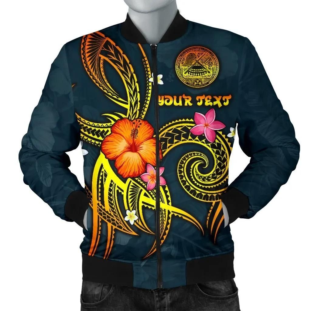 American Samoa Polynesian Personalised Men's Bomber Jacket - Legend of American Samoa (Blue) - BN15 Bomber Jacket American Samoa Polynesian Personalised Men's Bomber Jacket - Legend of American Samoa (Blue) - BN15 Bomber Jacket