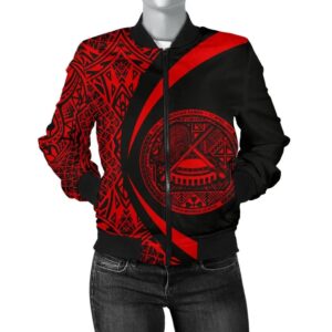 American Samoa Women's Bomber Jacket - Circle Style 06 J4 Bomber Jacket