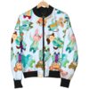 Animal Nurse Pattern Print Women Casual Bomber Jacket