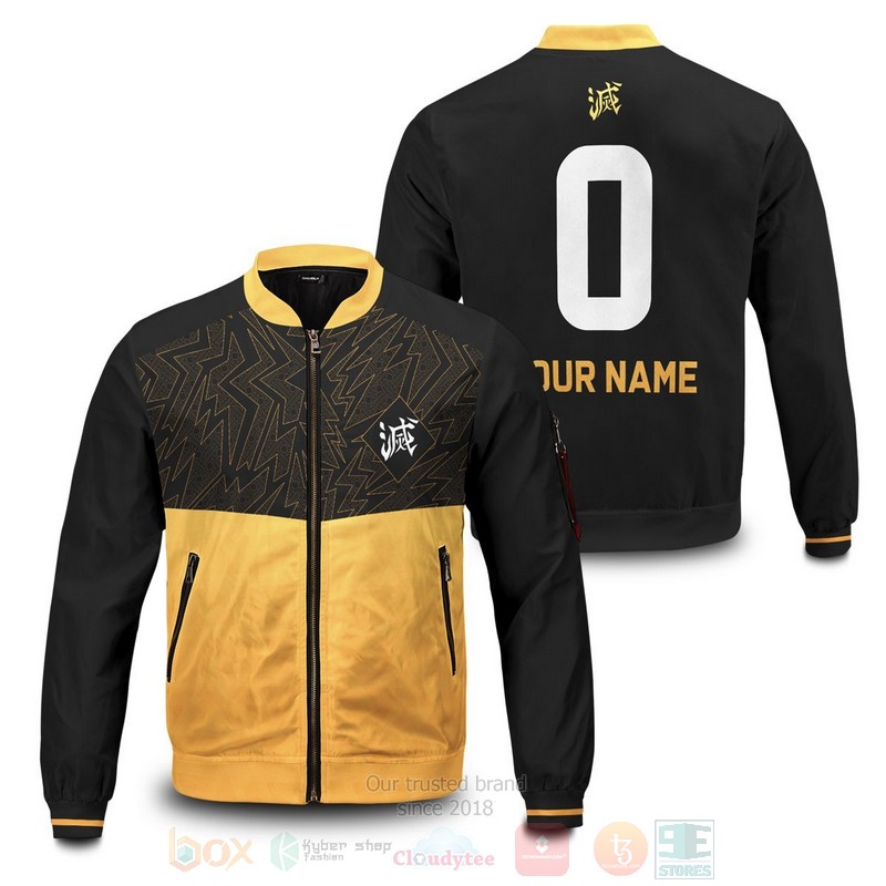 Anime Agatsuma Zenitsu Personalized Bomber Jacket Anime Agatsuma Zenitsu Personalized Bomber Jacket
