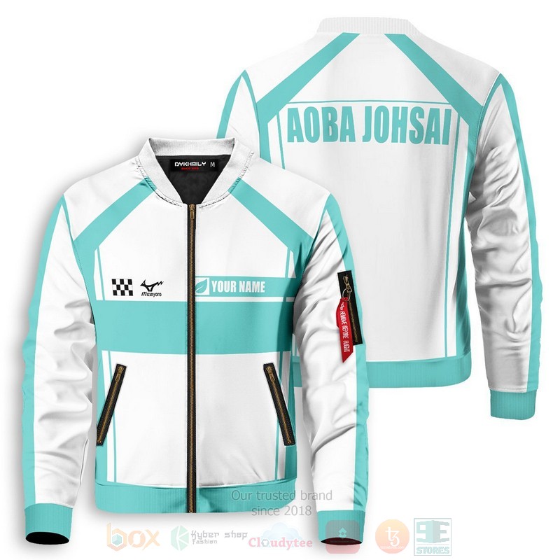 Anime F1 Aoba Johsai Personalized Bomber Jacket Anime F1 Aoba Johsai Personalized Bomber Jacket
