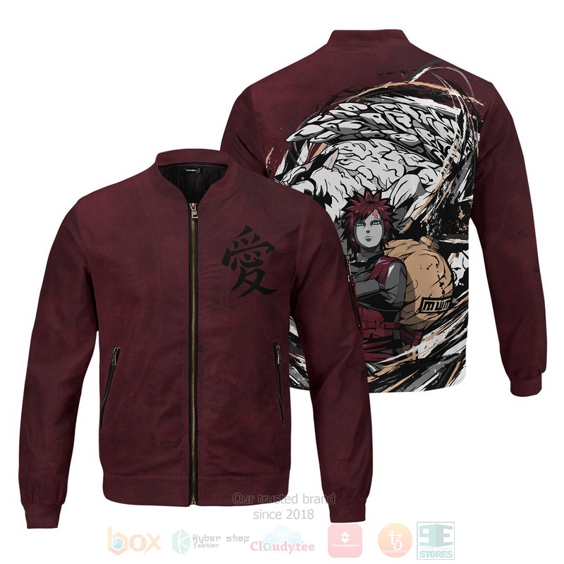 Anime Gaara Shukaku Bomber Jacket Anime Gaara Shukaku Bomber Jacket