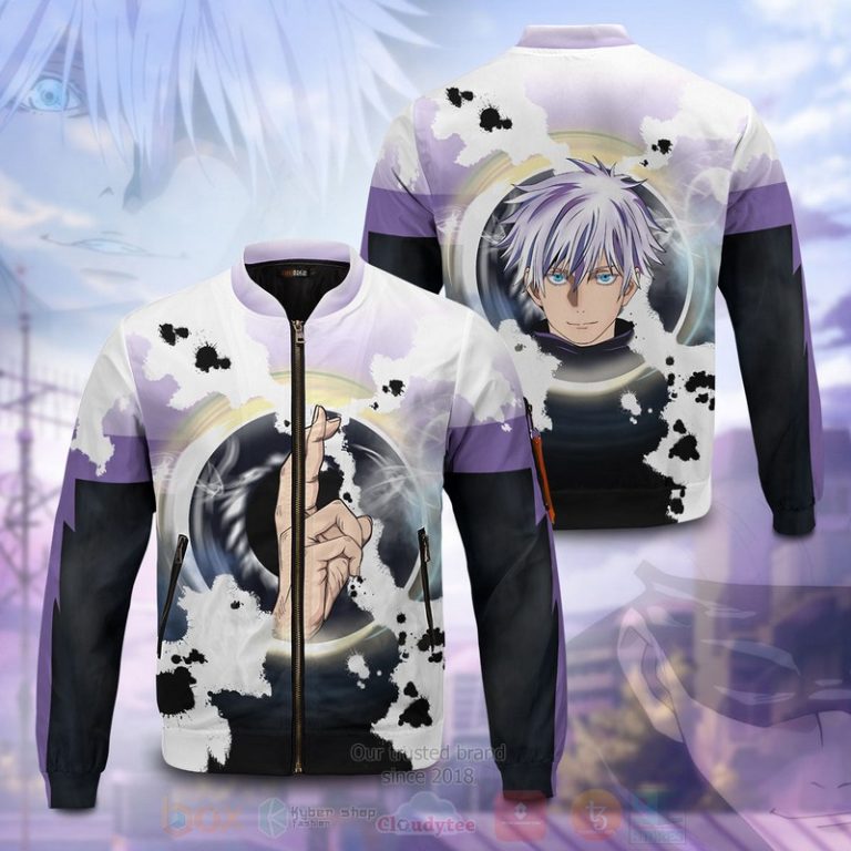 Anime-Gojo-Cursed-Eyes-Bomber-Jacket-1
