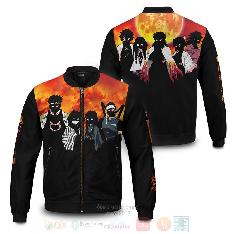 Anime Hashira Squad Bomber Jacket Anime Hashira Squad Bomber Jacket