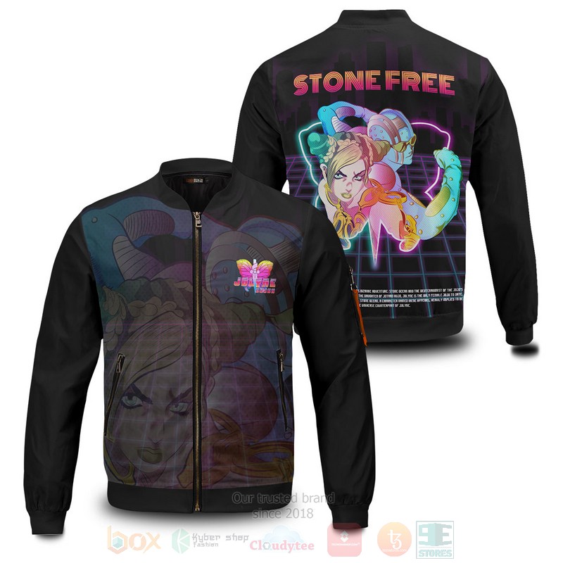 Anime Jolyne Retro Bomber Jacket Anime Jolyne Retro Bomber Jacket