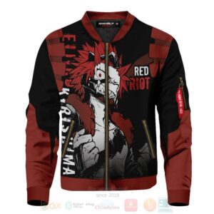 Anime Red Riot Kirishima Bomber Jacket