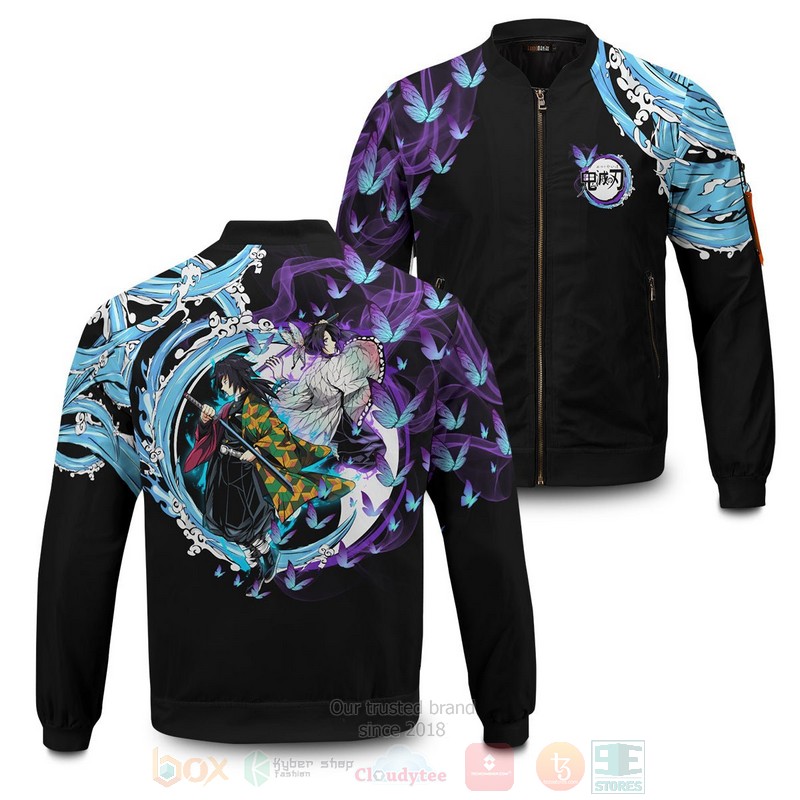 Anime Yin Yang Giyu Shinobu Bomber Jacket Anime Yin Yang Giyu Shinobu Bomber Jacket