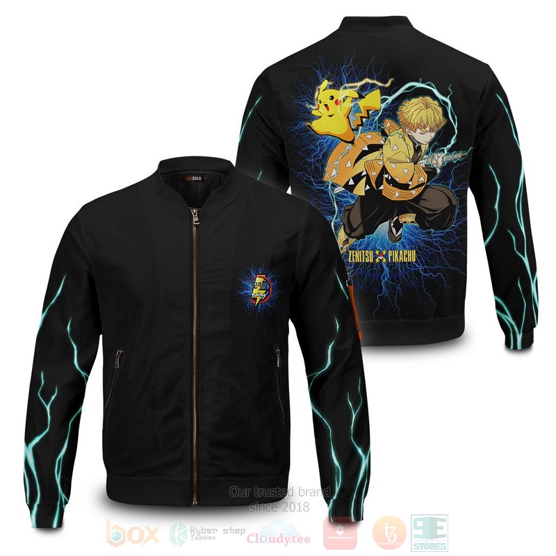 Anime Zenitsu Collab Bomber Jacket Anime Zenitsu Collab Bomber Jacket