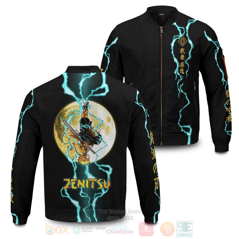 Anime Zenitsu Moonfall Bomber Jacket Anime Zenitsu Moonfall Bomber Jacket