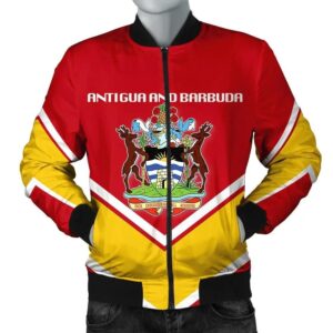 Antigua and Barbuda Coat Of Arms Men Bomber Jacket Lucian Style J5W Bomber Jacket