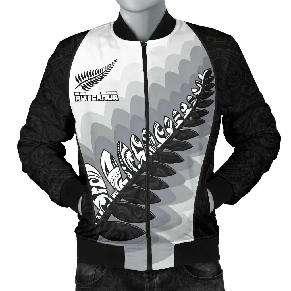 Aotearoa Maori Silver Fern Men's Bomber Jacket A02 Bomber Jacket Aotearoa Maori Silver Fern Men's Bomber Jacket A02 Bomber Jacket