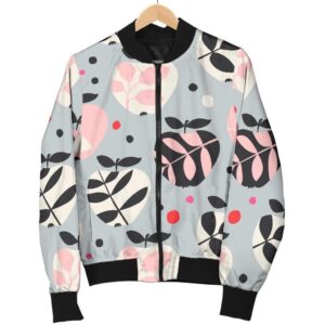 Apple Print Pattern Women Casual Bomber Jacket