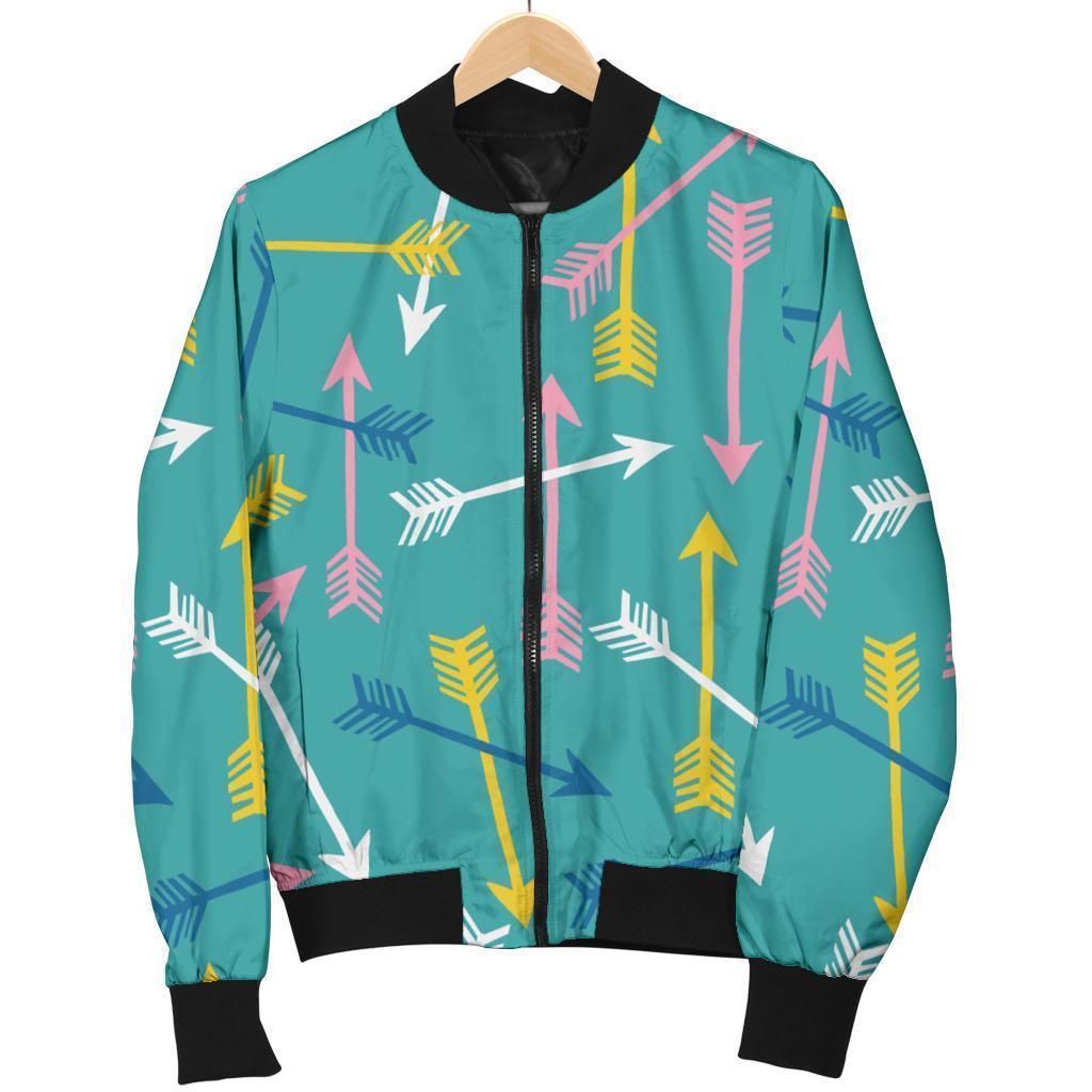 Archery Pattern Print Women Casual Bomber Jacket Archery Pattern Print Women Casual Bomber Jacket