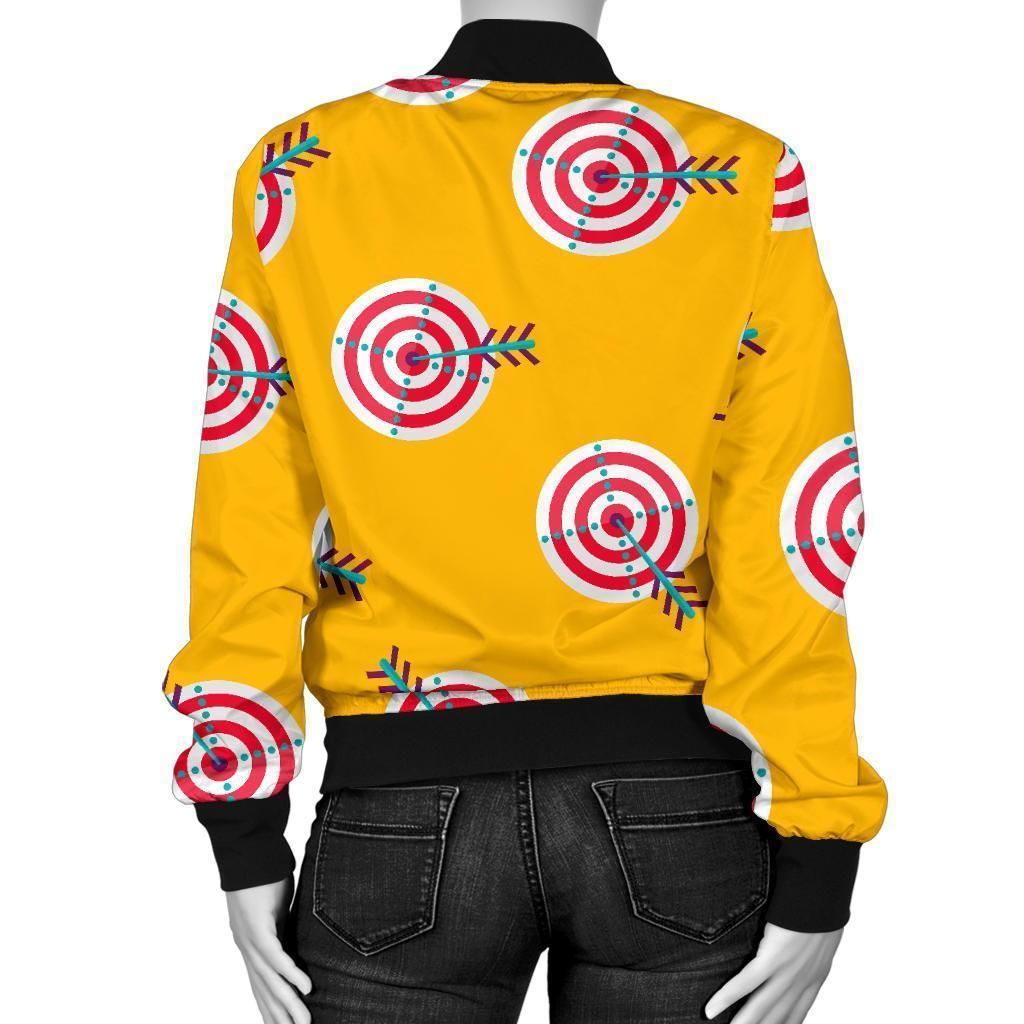 Archery-Targets-Pattern-Print-Women-Casual-Bomber-Jacket-2