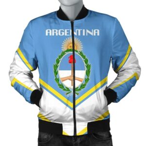 Argentina Coat Of Arms Men Bomber Jacket Lucian Style J5W Bomber Jacket