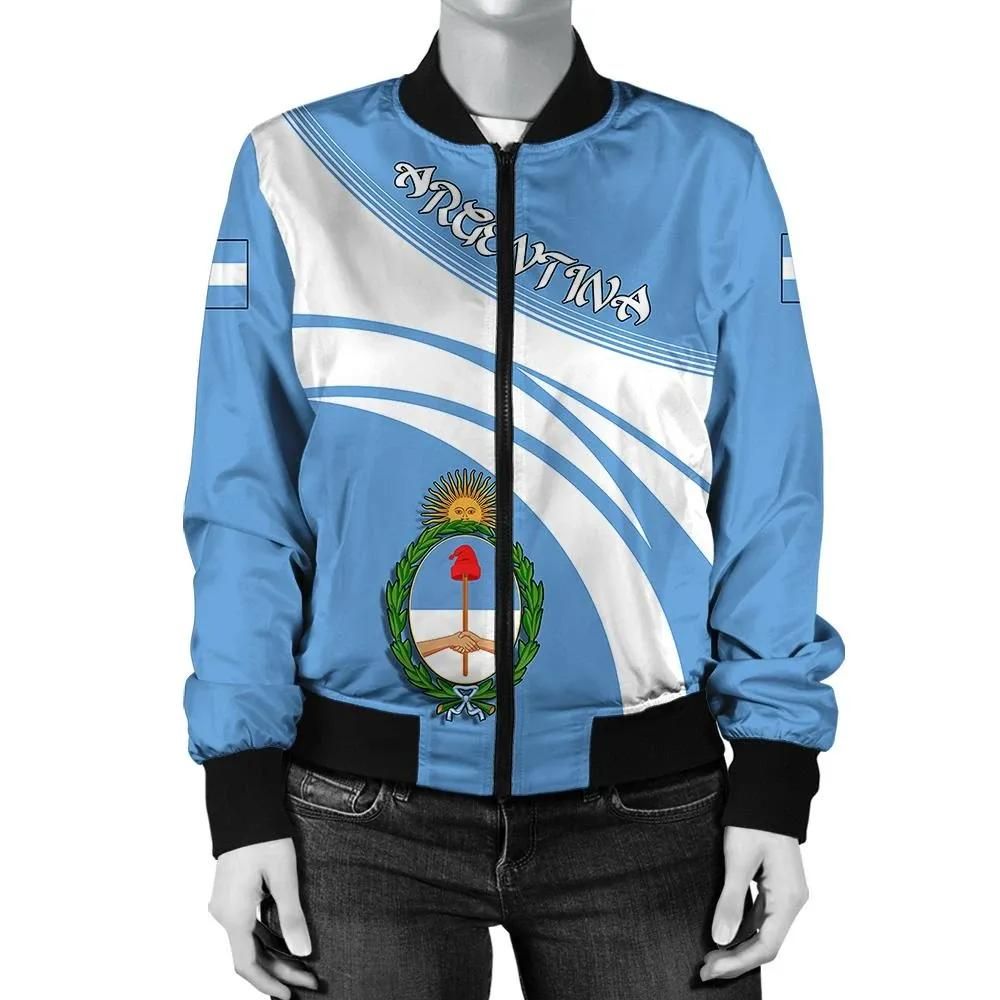 Argentina Coat Of Arms Women Bomber Jacket Cricket Bomber Jacket Argentina Coat Of Arms Women Bomber Jacket Cricket Bomber Jacket