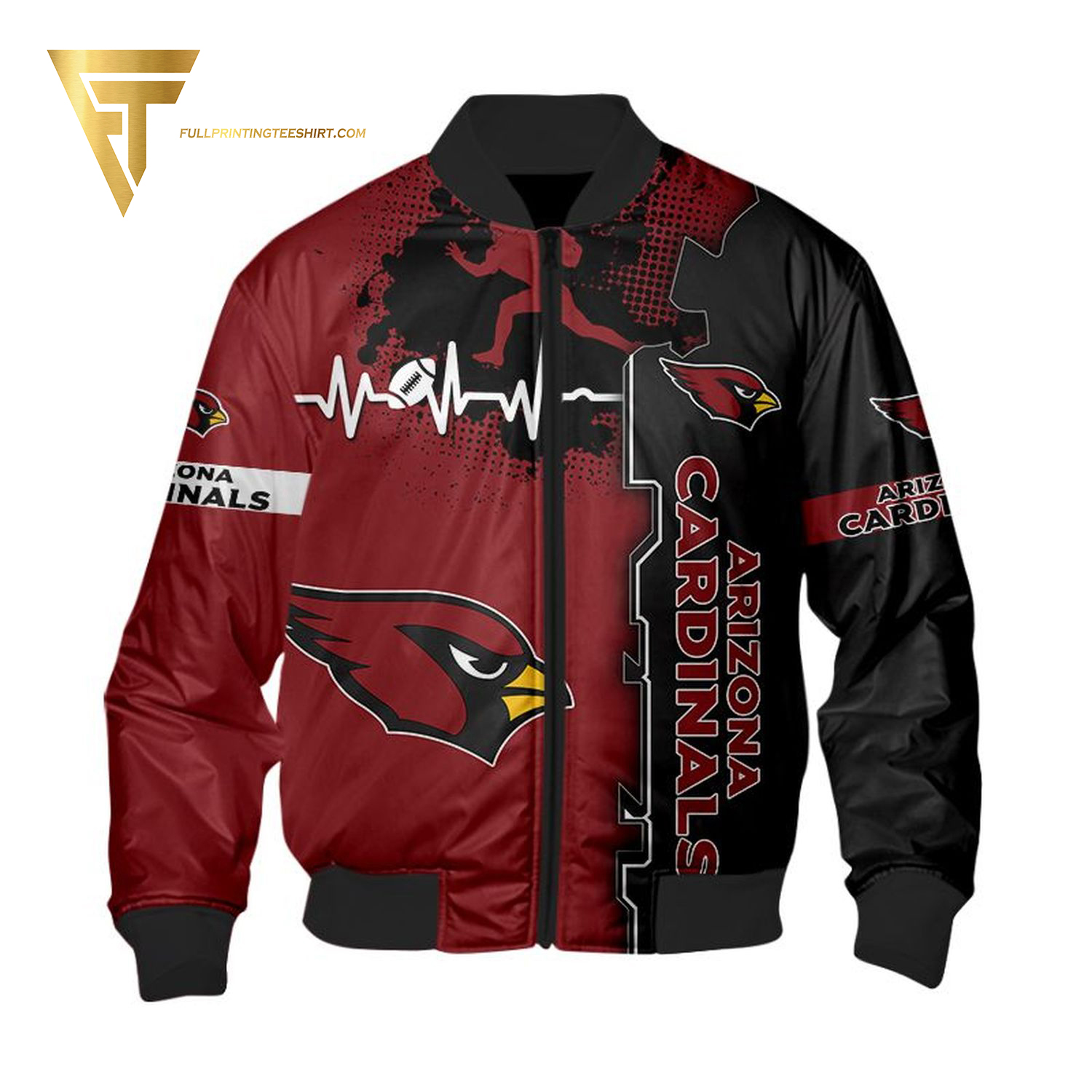 Arizona Cardinals Football Team Full Printing Bomber Jacket Arizona Cardinals Football Team Full Printing Bomber Jacket