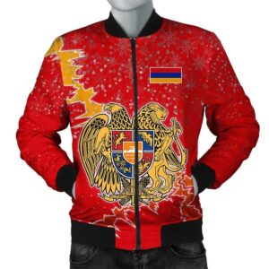 Armenia Christmas Coat Of Arms Men Bomber Jacket  X Style J78 Bomber Jacket